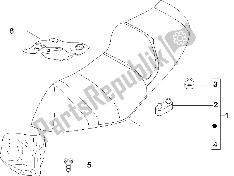 Toutes les pièces pour le Selle / Sièges du Piaggio X8 125 Potenziato 2005