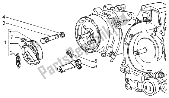 All parts for the Brake Lever of the Piaggio FLY 125 4T 2004