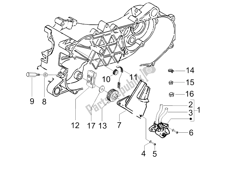 Toutes les pièces pour le La Pompe à Huile du Piaggio ZIP 50 2T 2009