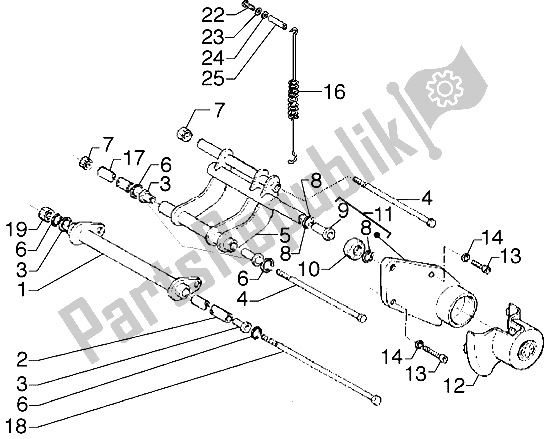 Todas las partes para Brazo Oscilante de Piaggio Hexagon GTX 125 1999