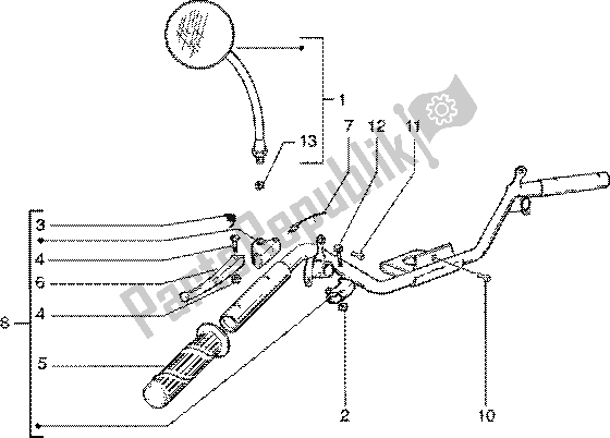 Toutes les pièces pour le Pièces Détachées Guidon (2) du Piaggio Liberty 125 Leader 2001