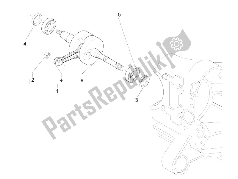 Toutes les pièces pour le Vilebrequin du Piaggio NRG Power DD 50 2016