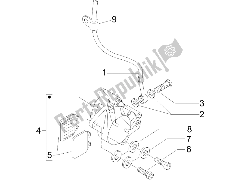 Toutes les pièces pour le Tuyaux De Freins - étriers du Piaggio Liberty 200 4T 2006