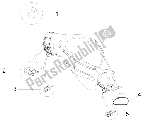 All parts for the Electrical Device of the Piaggio FLY 125 4T 2004