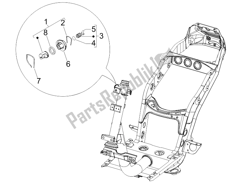 Todas as partes de Fechaduras do Piaggio FLY 50 4T 2006