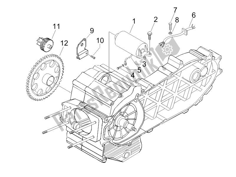 Toutes les pièces pour le Stater - Démarreur électrique du Piaggio BV 500 2005