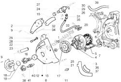 Flywheel magneto - water pump