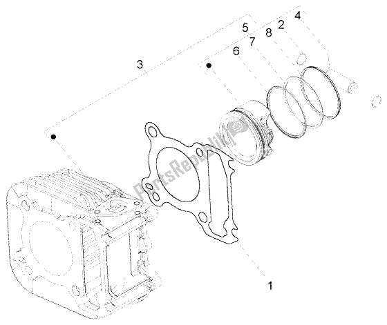 Toutes les pièces pour le Axe De Cylindre-piston-poignet, Assy du Piaggio FLY 150 4T 2004