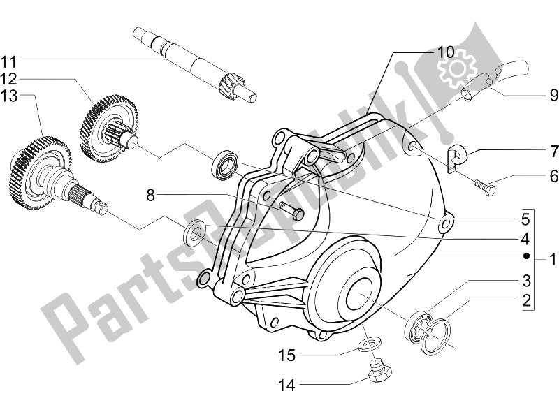 Toutes les pièces pour le Unité De Réduction du Piaggio BV 500 2005