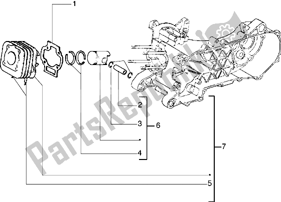 Toutes les pièces pour le Axe De Cylindre-piston-poignet, Assy du Piaggio Liberty 50 2T 1997