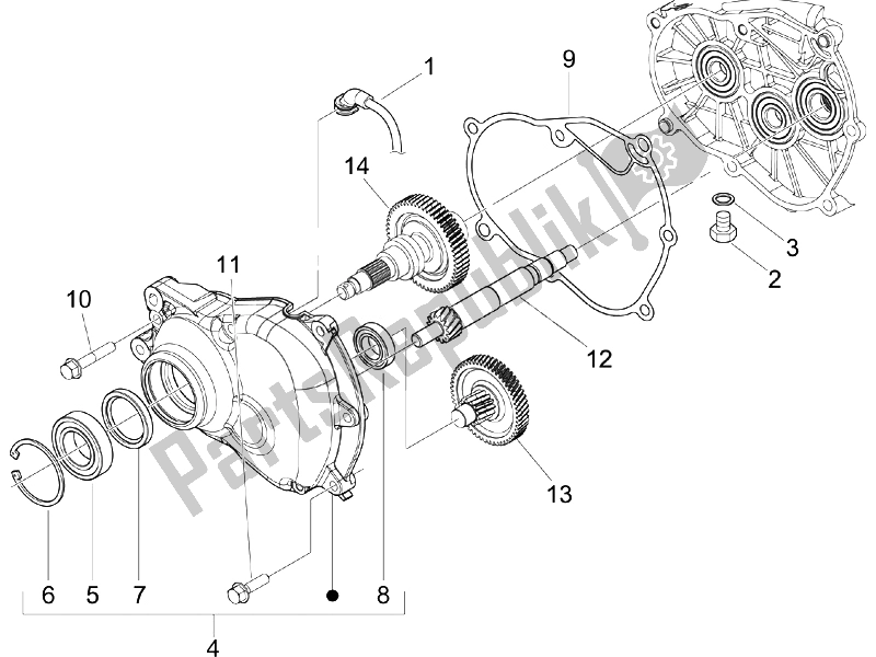 Toutes les pièces pour le Unité De Réduction du Piaggio Beverly 250 Cruiser E3 2007