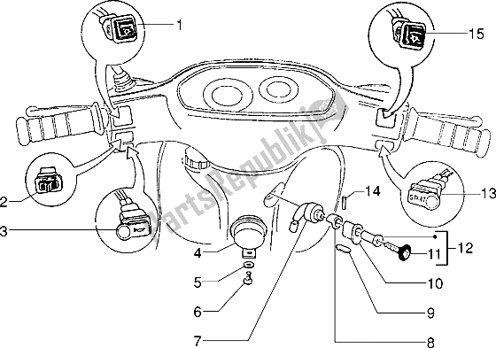 All parts for the Electrical Devices (2) of the Piaggio Typhoon 125 XR 2003