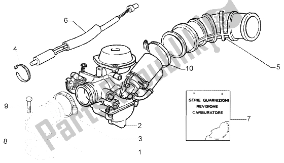 Toutes les pièces pour le Carburateur du Piaggio FLY 150 4T 2009