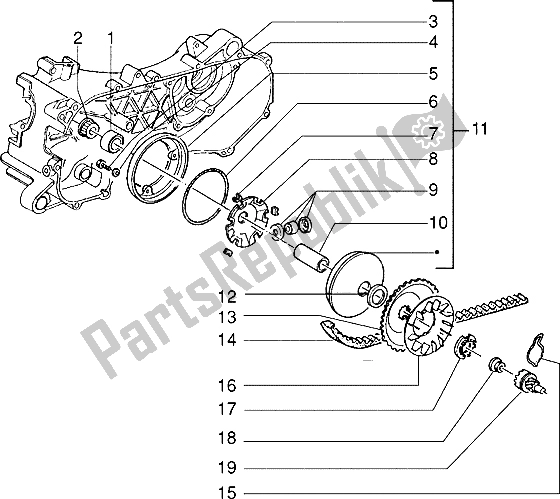 Todas as partes de Polia Motriz do Piaggio ZIP Fast Rider RST 50 1996