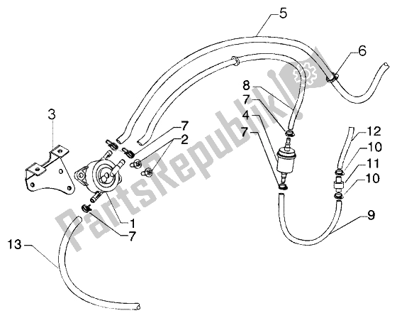 Toutes les pièces pour le Système D'alimentation du Piaggio Beverly 125 RST 2004