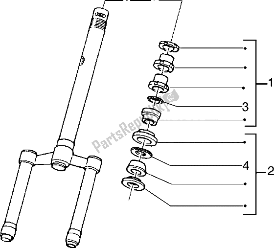 Toutes les pièces pour le Roulements à Billes De Direction du Piaggio Typhoon 125 X 2003