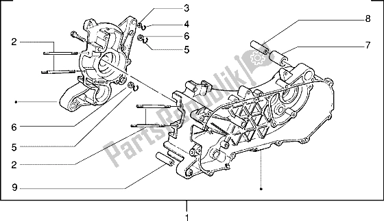 Todas las partes para Caja Del Cigüeñal de Piaggio ZIP RST 50 1996