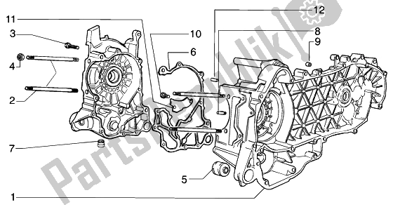 Todas las partes para Caja Del Cigüeñal de Piaggio Beverly 125 2002