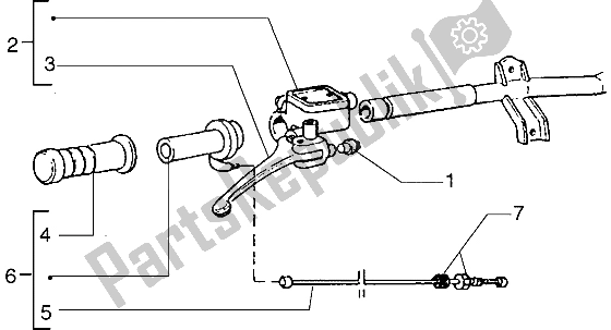 Tutte le parti per il Componenti Manubrio del Piaggio ZIP SP 50 1996