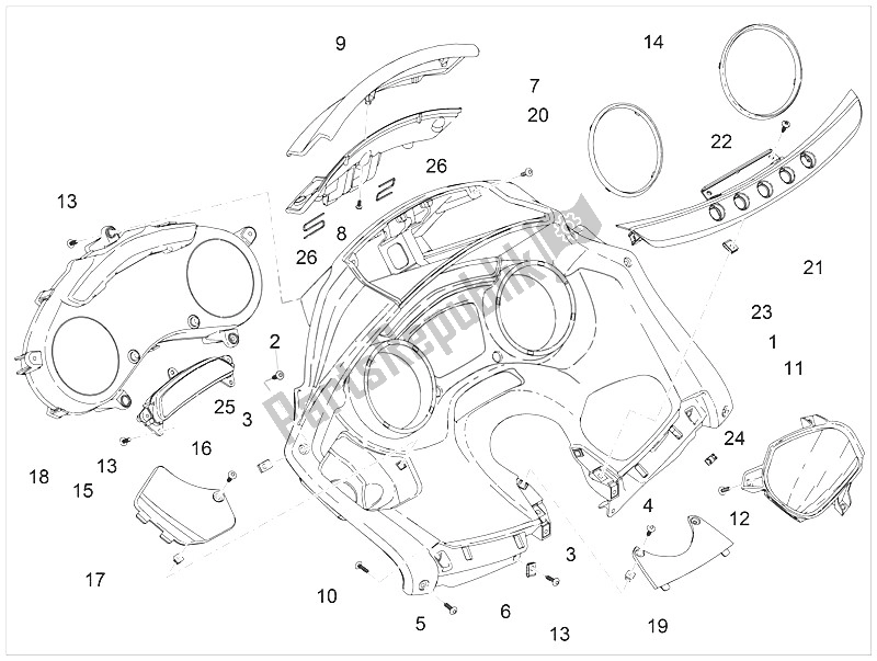 Toutes les pièces pour le Tableau De Bord Combiné du Piaggio MP3 500 LT E4 Sport Business EU 2016