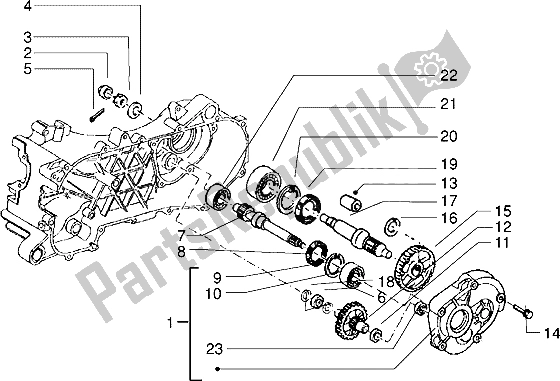 Toutes les pièces pour le Arbre De Roue Arrière du Piaggio Skipper 150 1998