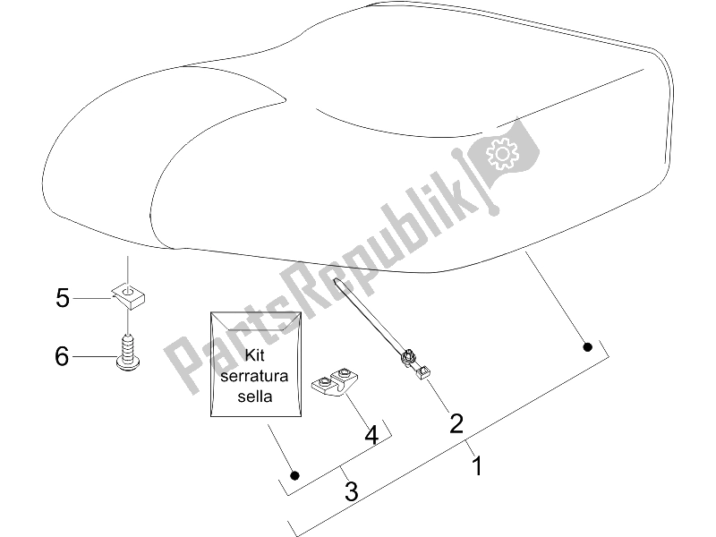 Tutte le parti per il Sella / Sedili del Piaggio Liberty 50 4T Sport 2006