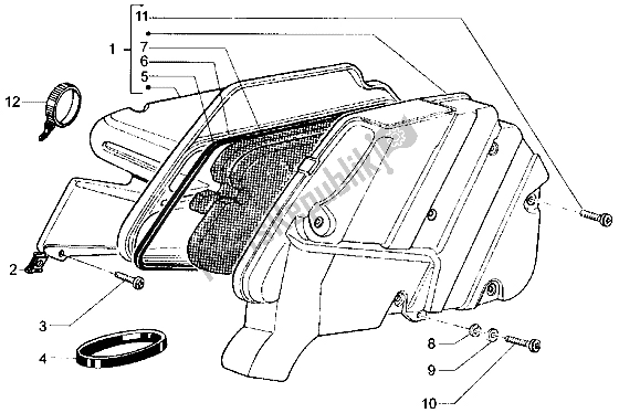 Todas as partes de Filtro De Ar do Piaggio Hexagon LXT 180 1998