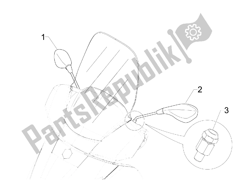 Toutes les pièces pour le Miroir (s) De Conduite du Piaggio X7 125 IE Euro 3 2009