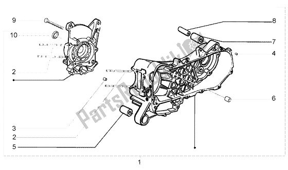 Toutes les pièces pour le Carter du Piaggio FLY 50 4T 2007