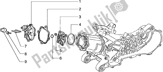 All parts for the Head of the Piaggio Hexagon 125 1996