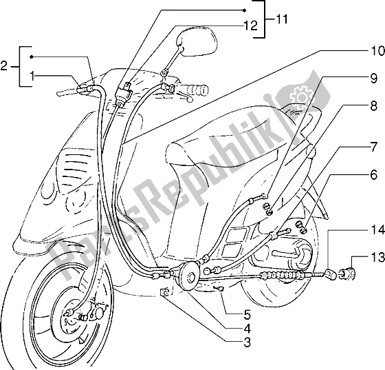 All parts for the Transmissions of the Piaggio NTT 50 1995