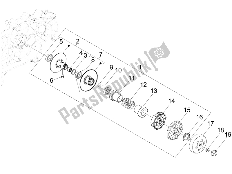 Toutes les pièces pour le Poulie Menée du Piaggio Carnaby 250 4T IE E3 2008