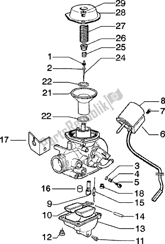 Toutes les pièces pour le Carburateur (2) du Piaggio ZIP 125 4T 2000