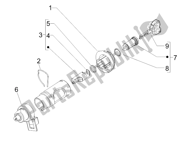 Toutes les pièces pour le Serrures du Piaggio Liberty 50 2T 2006