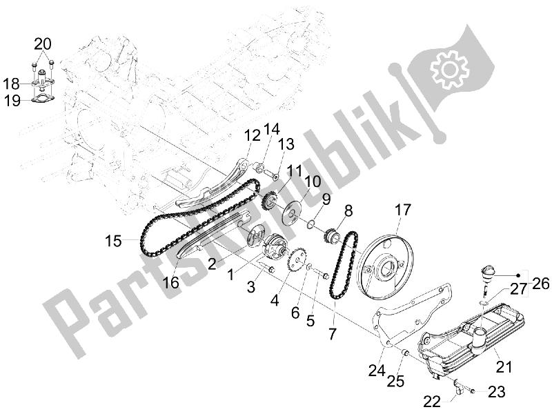 Toutes les pièces pour le La Pompe à Huile du Piaggio BV 300 IE Tourer USA 2009