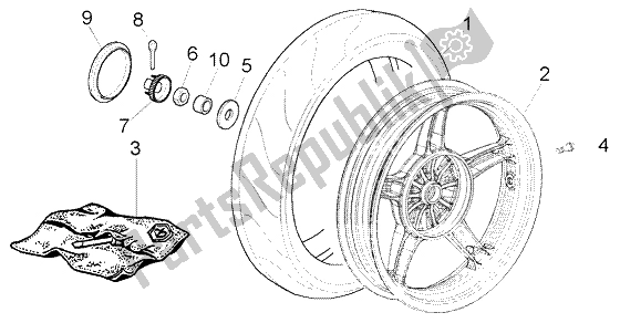 Todas las partes para Rueda Trasera de Piaggio Liberty 200 Leader RST 2002