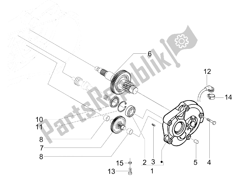 Toutes les pièces pour le Unité De Réduction du Piaggio Liberty 50 4T 2005