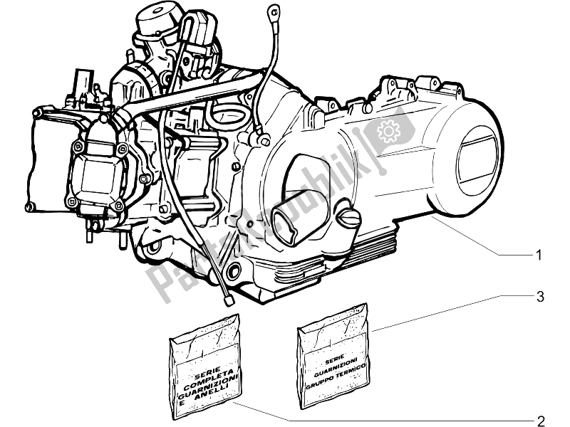 Toutes les pièces pour le Moteur, Assemblage du Piaggio Beverly 250 IE Sport E3 2006