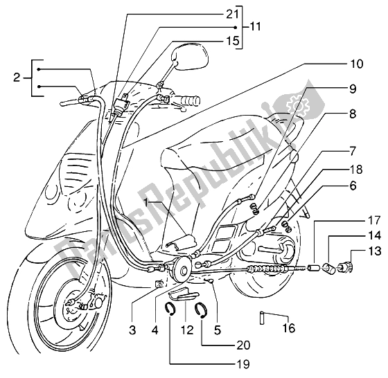 All parts for the Transmissions of the Piaggio NRG MC3 DT 50 2004