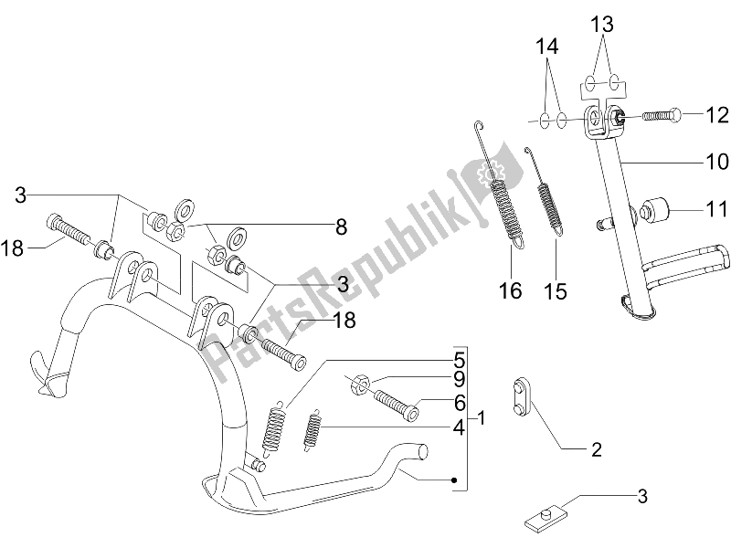 Toutes les pièces pour le Des Stands du Piaggio X8 400 IE Euro 3 2006