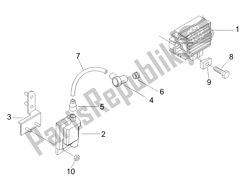 All parts for the Voltage Regulators - Electronic Control Units (ecu) - H. T. Coil of the Piaggio Liberty 50 4T PTT D 2007