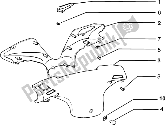 Todas las partes para Cubiertas De Manillar de Piaggio ZIP SP H2O 50 1998