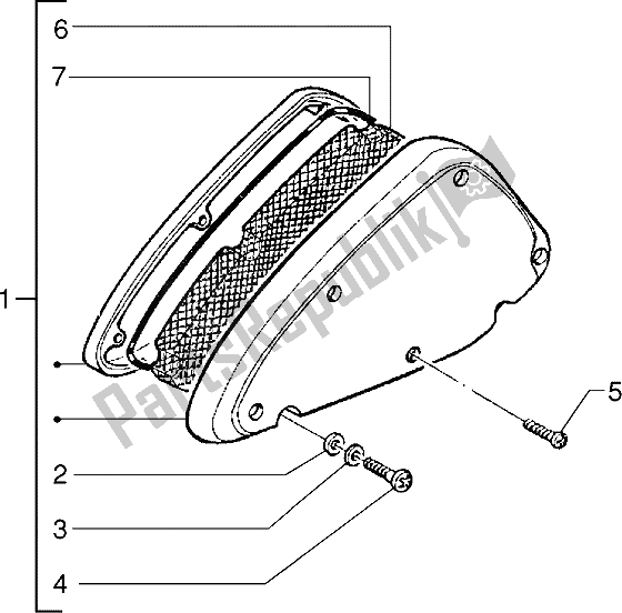 Todas las partes para Filtro De Aire de Piaggio Free FL 50 1995