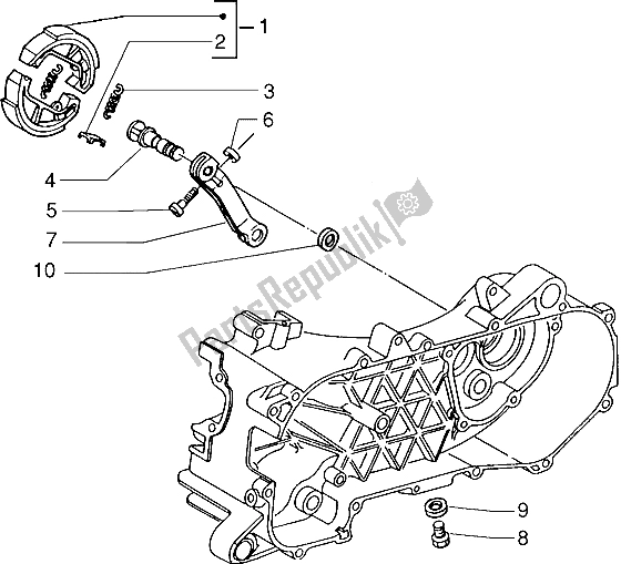 All parts for the Brake Lever of the Piaggio Typhoon 50 M Y 2004