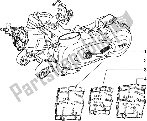 Todas las partes para Motor de Piaggio Hexagon 125 1996