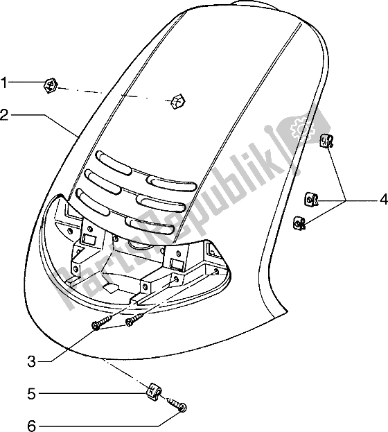 Todas las partes para Máscara De Escudo de Piaggio Hexagon 150 1994