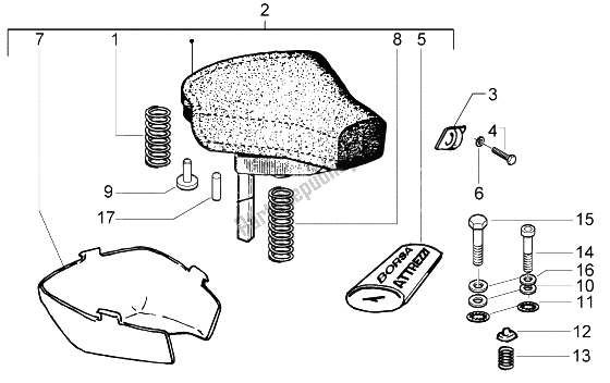 All parts for the Saddle of the Piaggio Ciao 50 2002