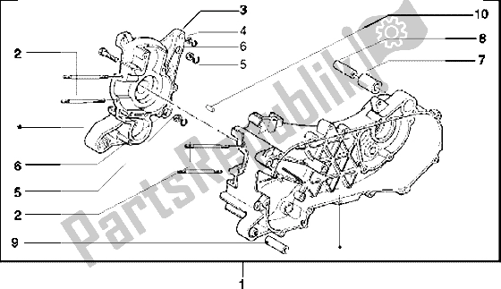 Tutte le parti per il Carter del Piaggio Free Pptt 50 1995
