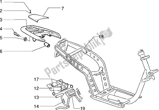 Tutte le parti per il Supporto Centrale Del Telaio del Piaggio ZIP Fast Rider RST 50 1996