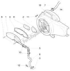 couvercle - boîtier de filtre à air secondaire